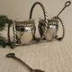 Silver-plated metal salt and pepper shakers
