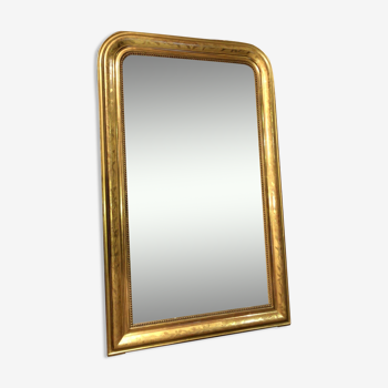 Miroir Louis Philippe doré feuille d'or 141x86cm