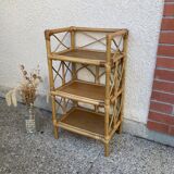 Vintage rattan shelf
