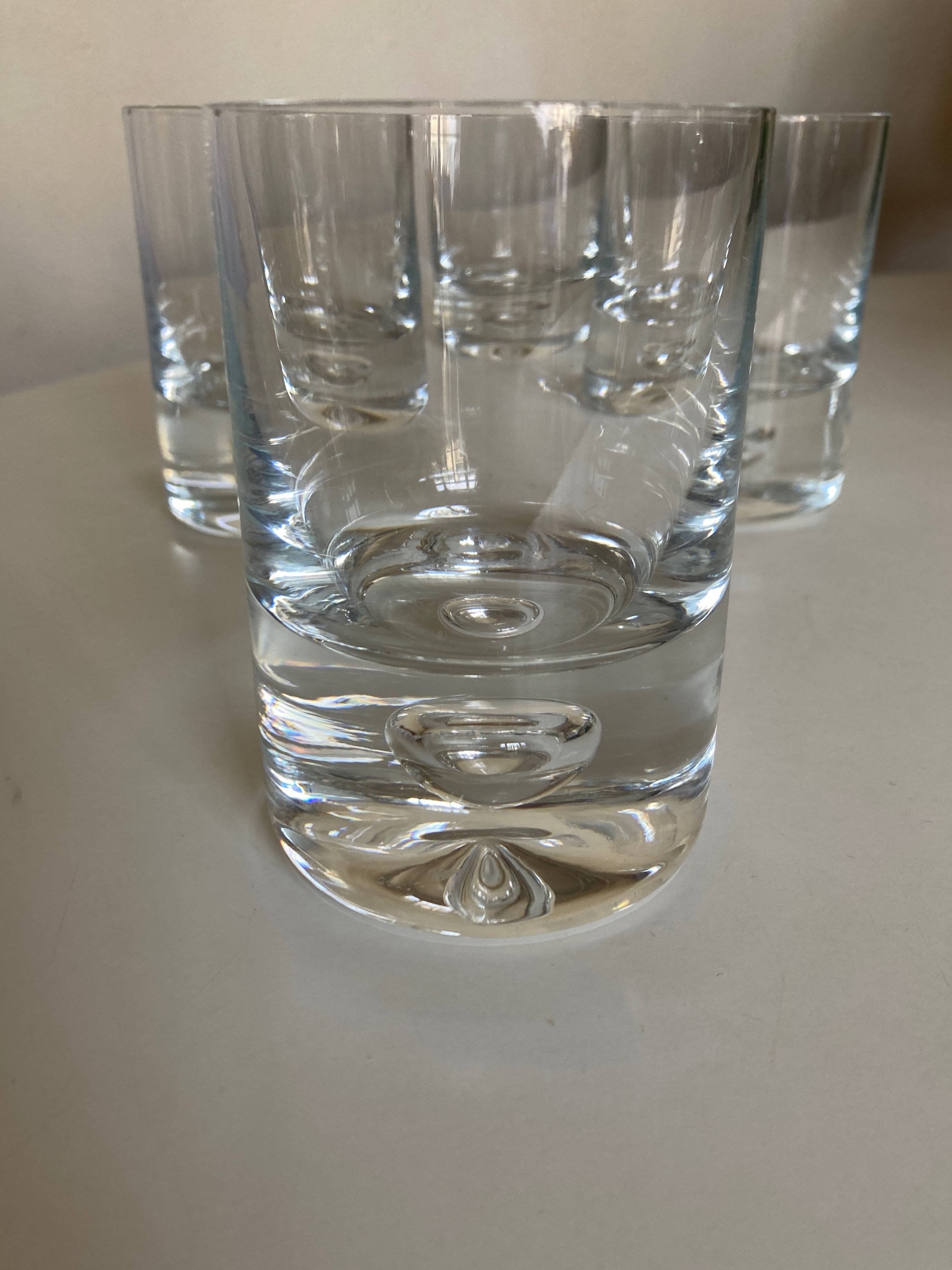 Set of 4 XL glasses Scandinavian bubble whiskey tumblers 500g in ringing crystal
