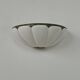 Vintage shell wall light, matte white plaster and gold, France, 1970.