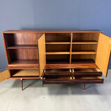 Oswald Vermaercke Paola rosewood highboard for V-Form Belgium 1959