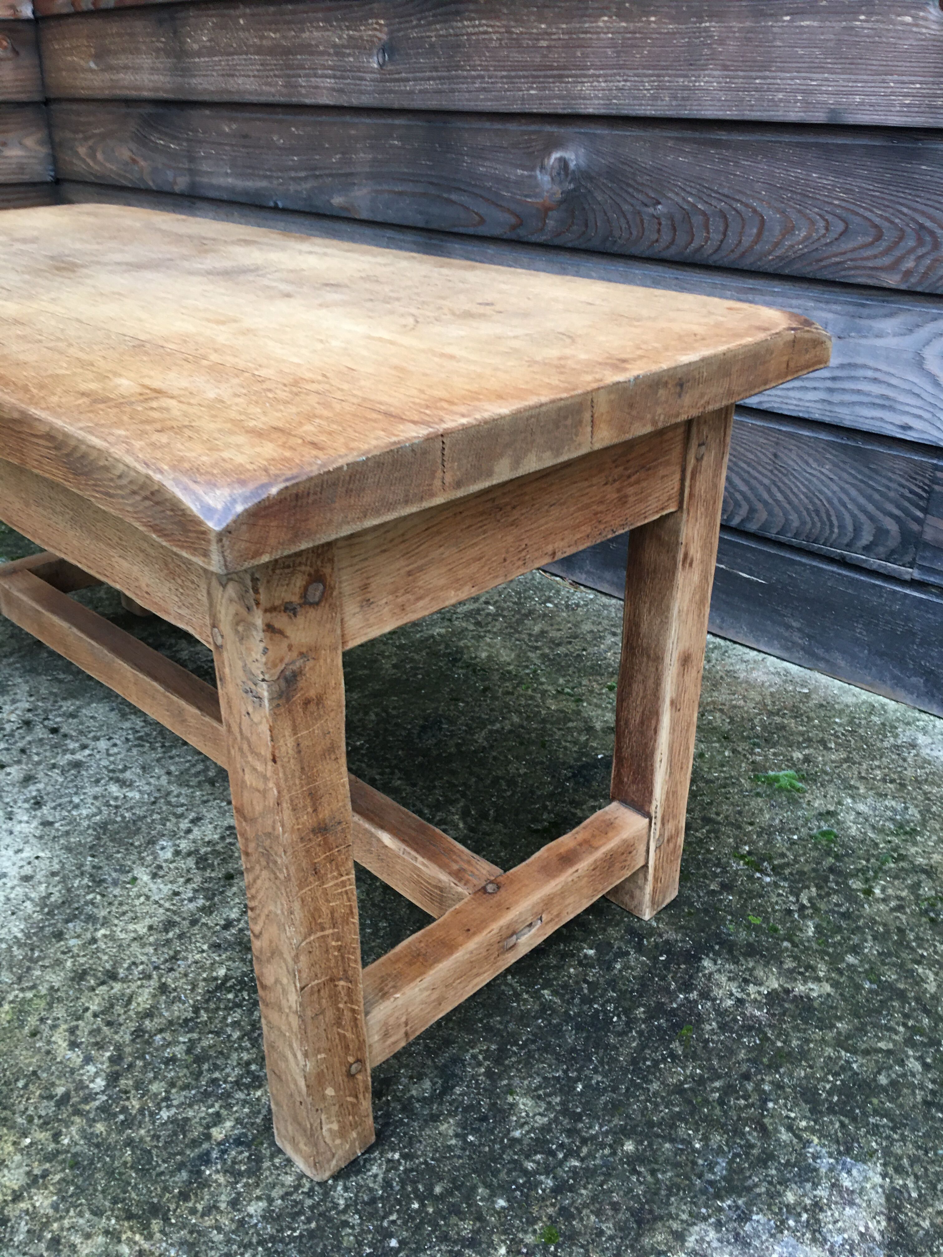 Solid oak coffee table