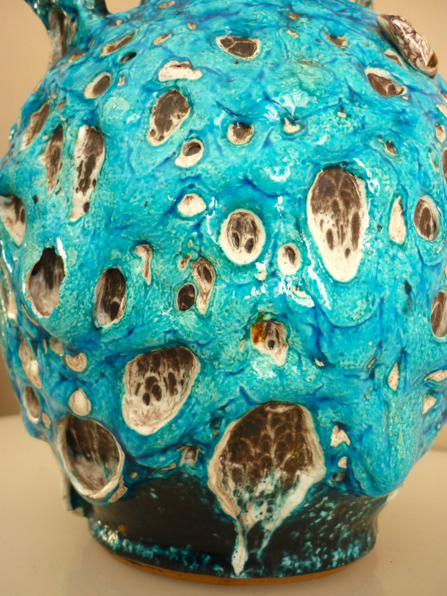 Pitcher vase, glazed ceramic, "fat lava", Charles Cart, 1960s
