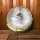 Old molded glass ceiling light + vintage gold contour