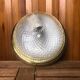 Old molded glass ceiling light + vintage gold contour