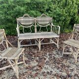 Rattan and bamboo set