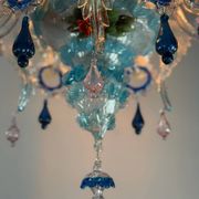 Lustre vénitien en verre de Murano multicolore, vers 1930