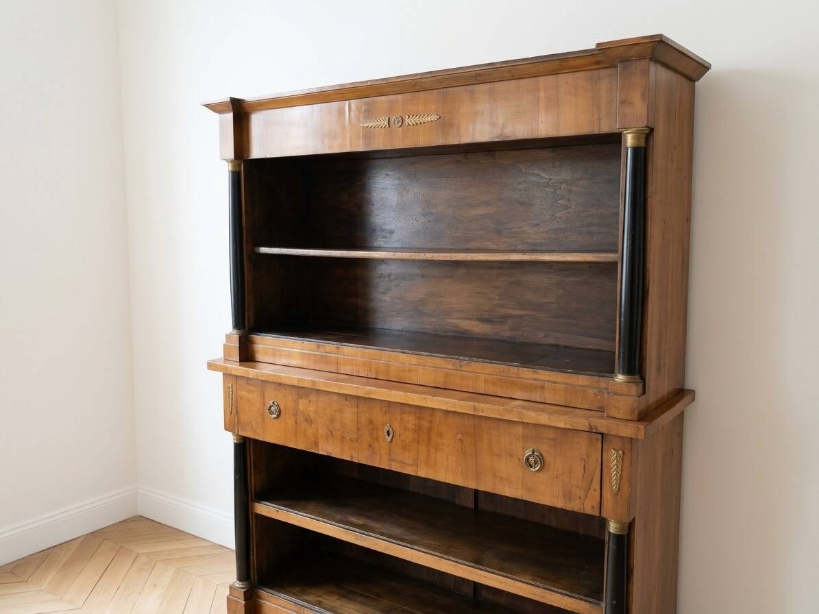 Empire library, ancient, made of solid wood, modular.