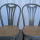 Ensemble de 6 chaises de salle à manger vintage grises en bois cintré : style Thonet, assise en cannage.