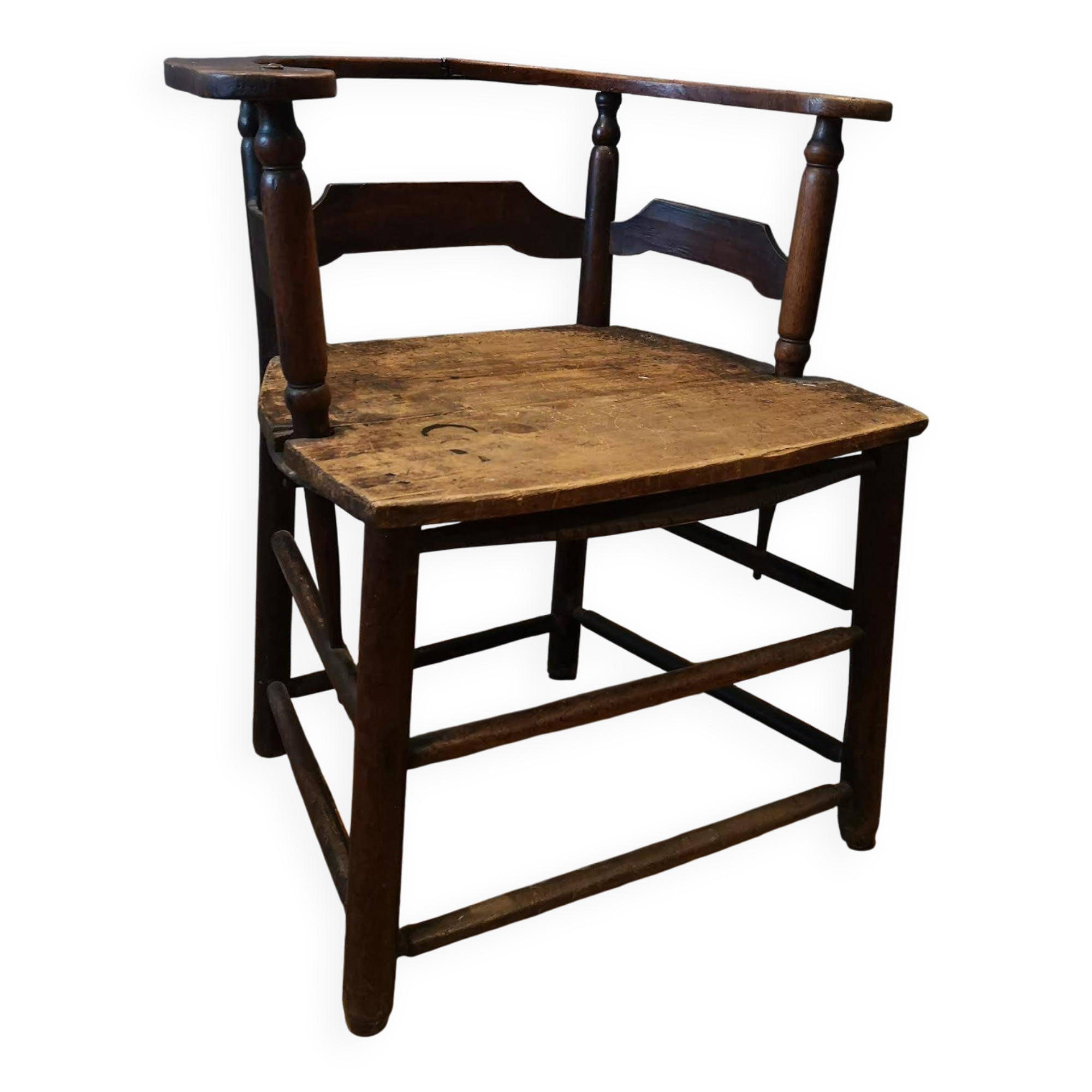 Antique solid wood armchair - Authentic rustic style