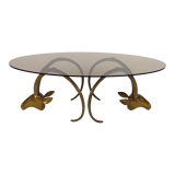 Coffee table with mouflons by Alain Chervet, circa 1970
