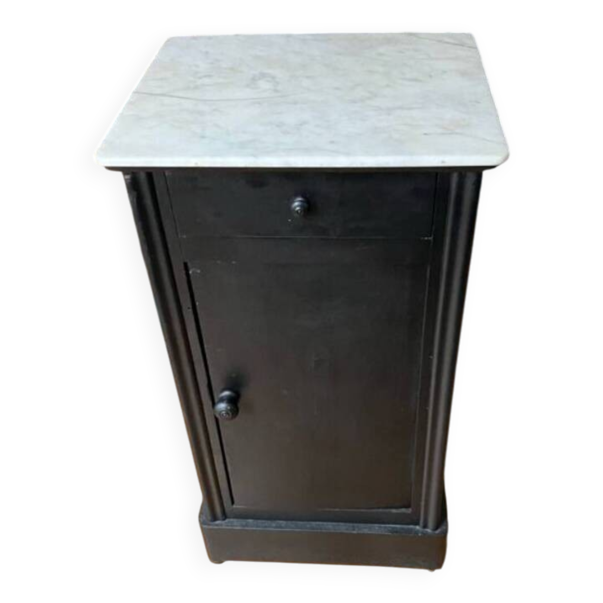 Commode avec plateau en marbre blanc