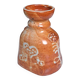 Artisanal Stoneware Vase Folk Art — Signed