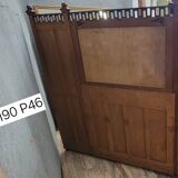 Ecole de Nancy : Grand buffet bibliothèque époque Art Nouveau en acajou