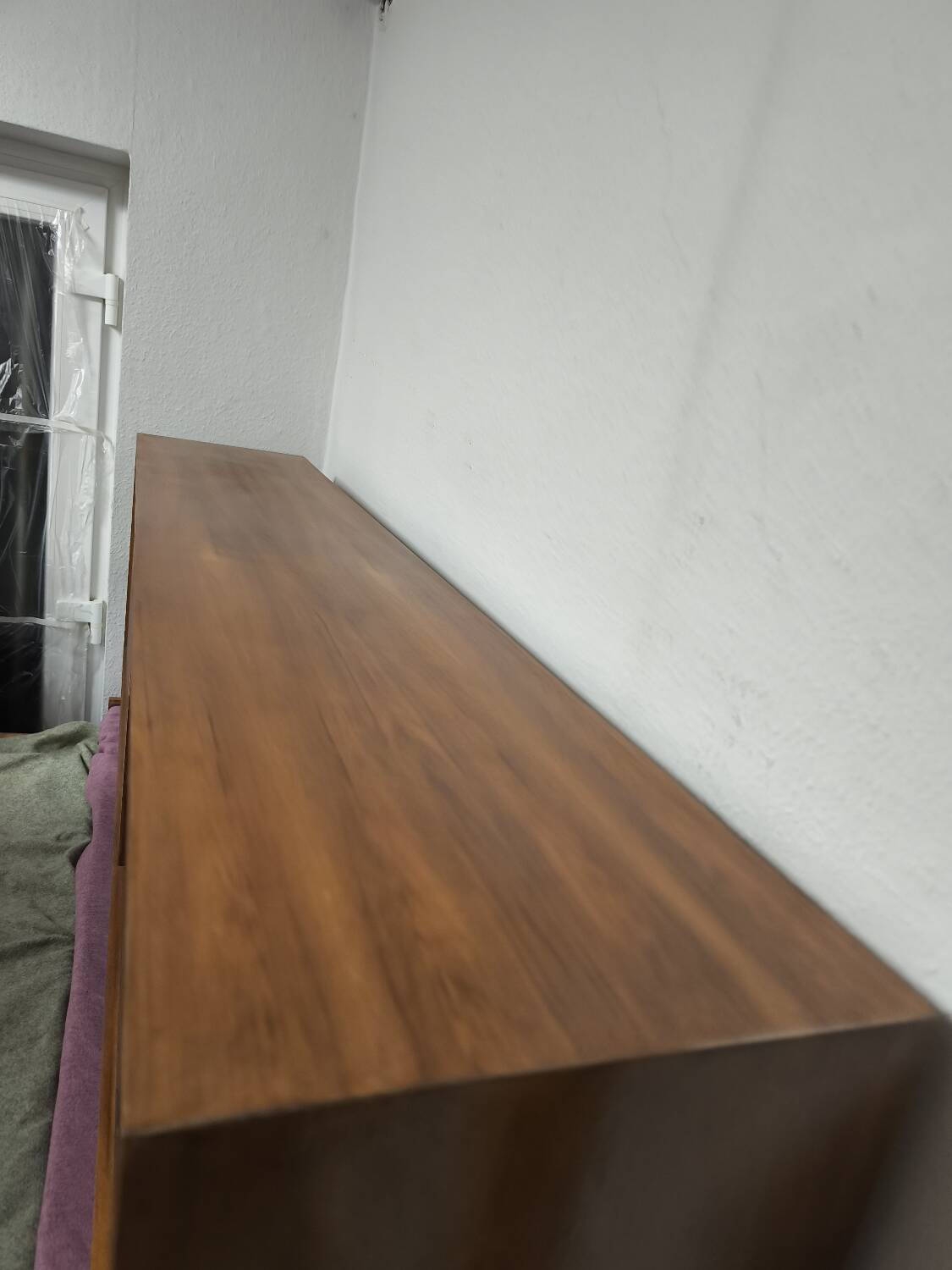 Walnut sideboard with sliding doors, 1950s, design Georg Satink