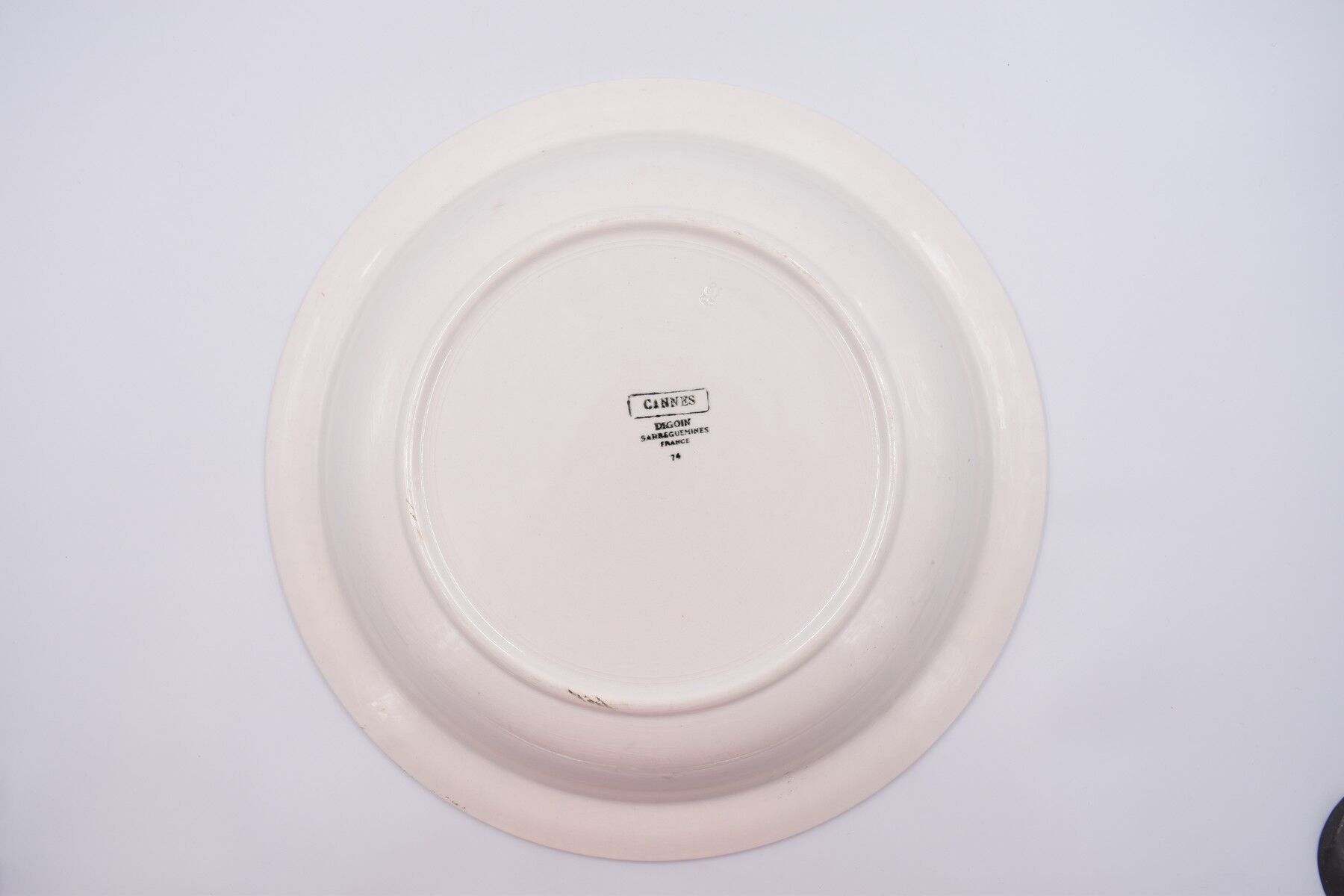 Round hollow dish décor Cannes by Digoin Sarreguemines