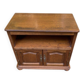 TV Cabinet in Solid Oak with Sliding Top