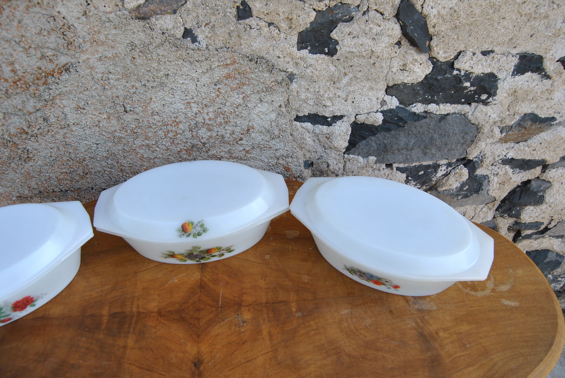 Oval dishes various models - arcopal - 70s - authentic vintage