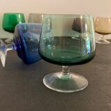 6 verres à pied en cristallin pour digestif ou cognac