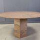 Vintage round granite dining table, 1970s