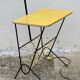 Vintage 1950s black and yellow table lamp.