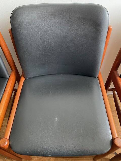 6 chaises teck scandinave vintage