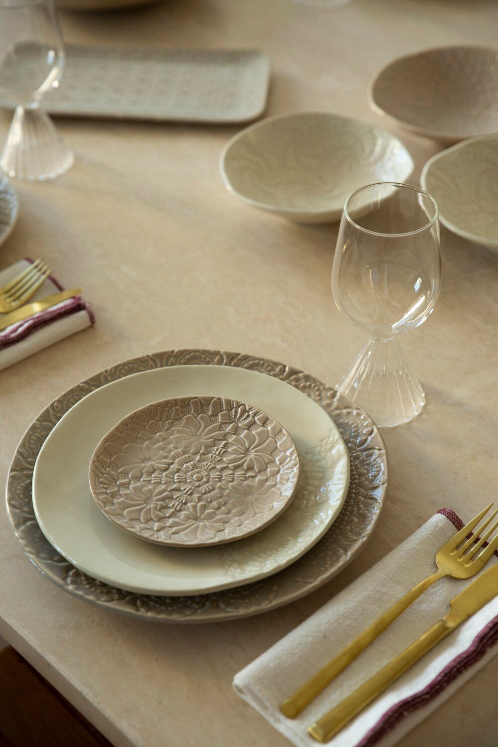 Blanca grège mat s plates