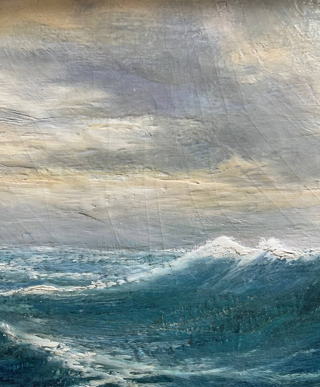 Tableau HSP "Effet de vague" Leo VILHAR (1889-1971)