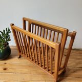 Light wood magazine rack