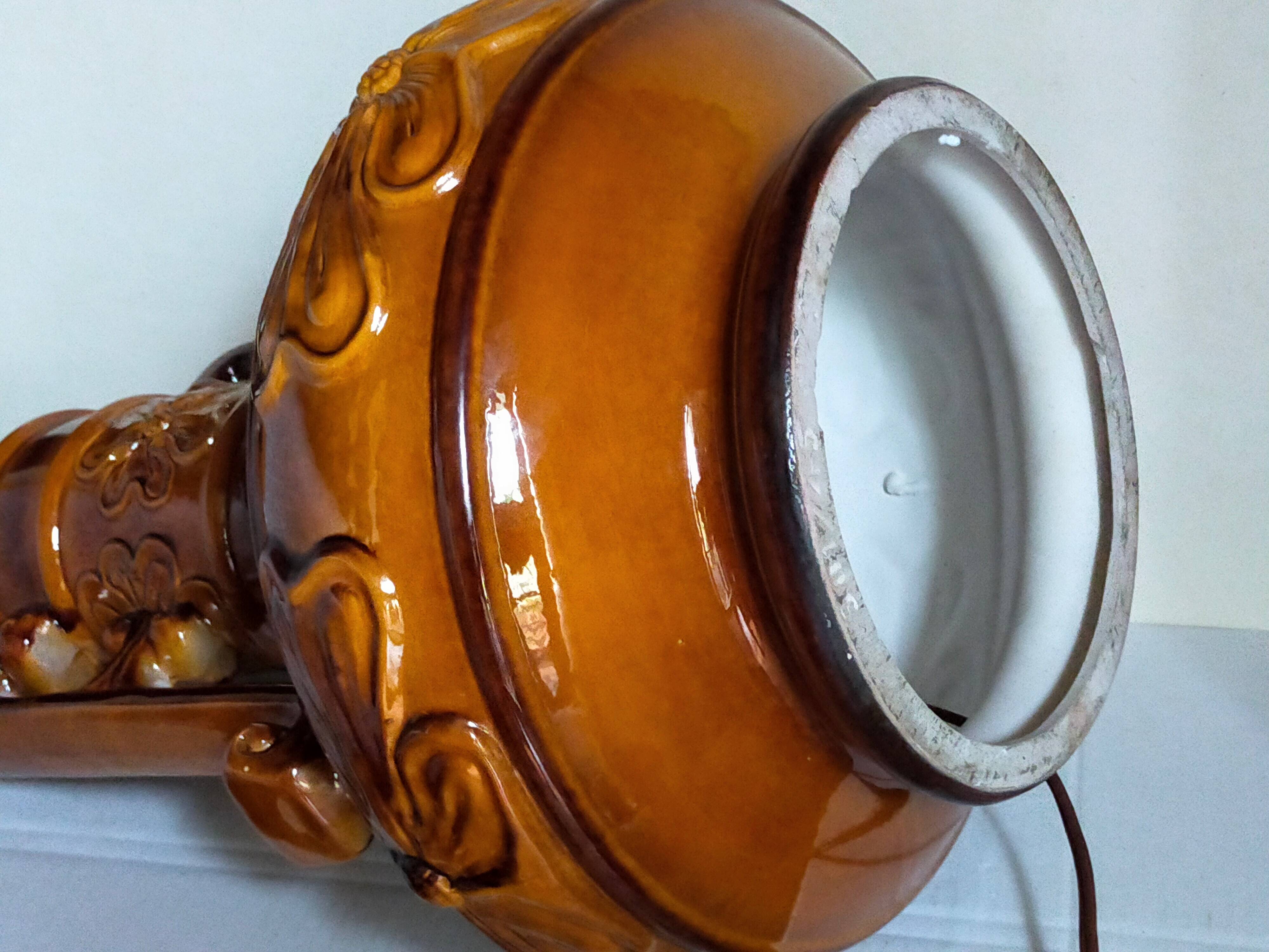 West germany ceramic floor lamp 70s