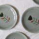 Set of 4 flat plates Salins, Montpezat pattern, vintage French