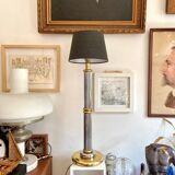 Le Dauphin lamp in silver and gold metal