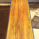 Coffee table in chrome and rosewood metal 1970