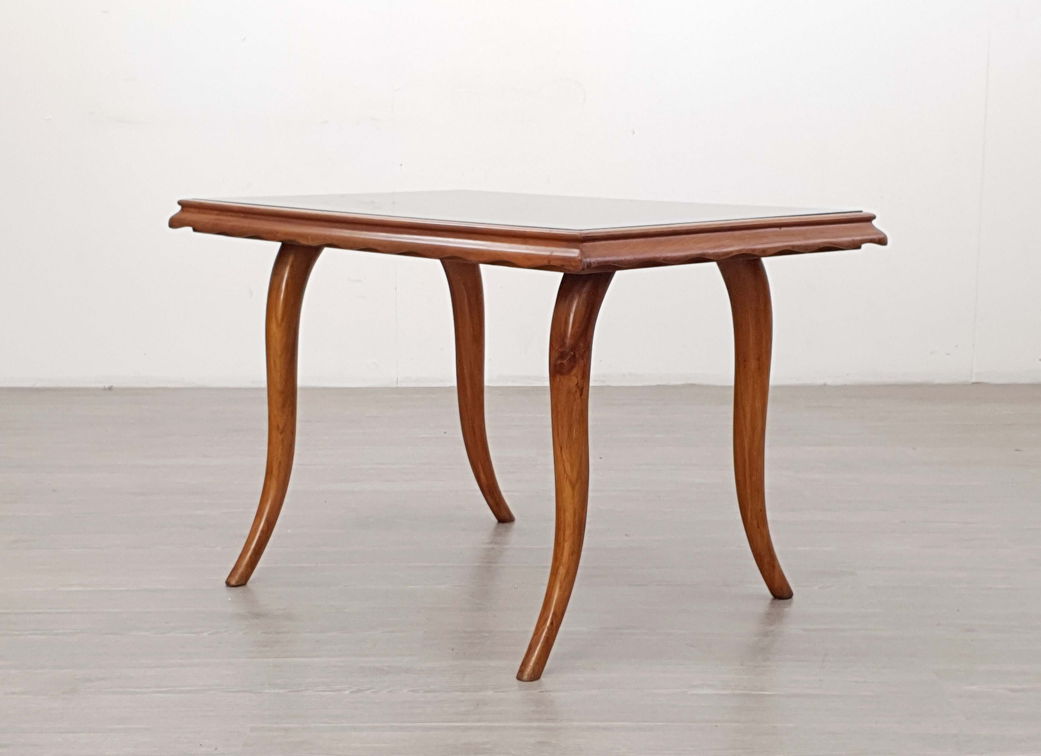 Table basse en miroir du milieu du siècle, italienne