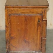 17th Century Antique Oak Commode with Two Rows of Drawers