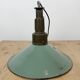 Industrial Petrol Enamel Military Pendant Lamp with Cast Aluminium Top