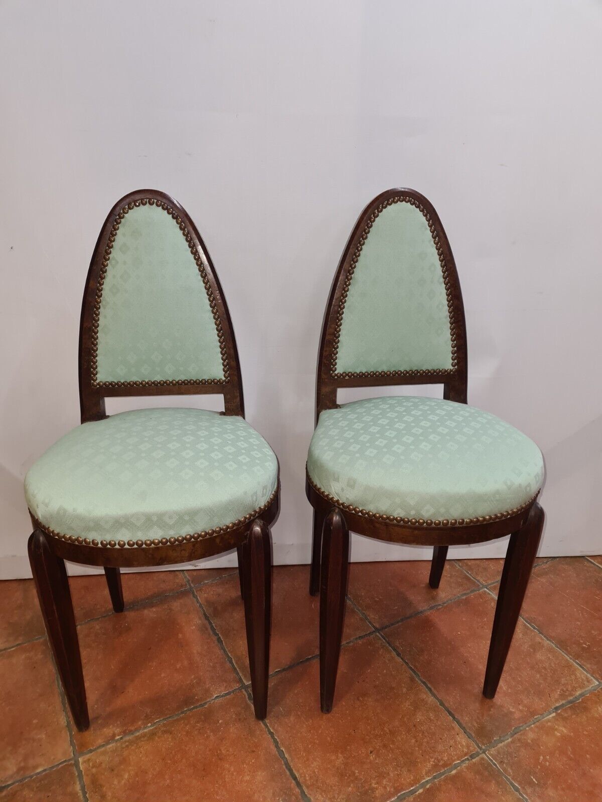 Art deco style mahogany chairs