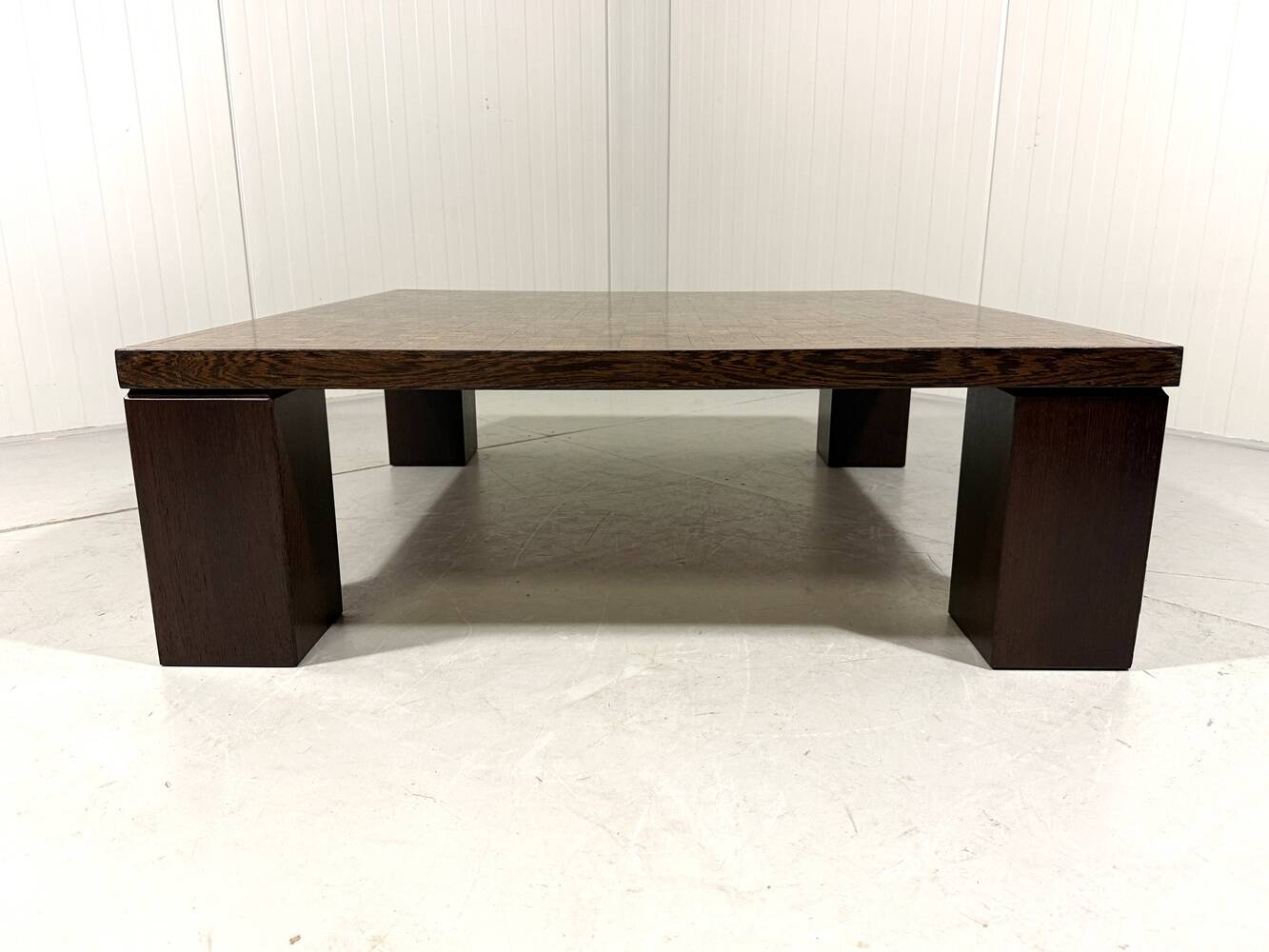 Danish coffee table in wenge end-grain mosaic Tranekaer Denmark