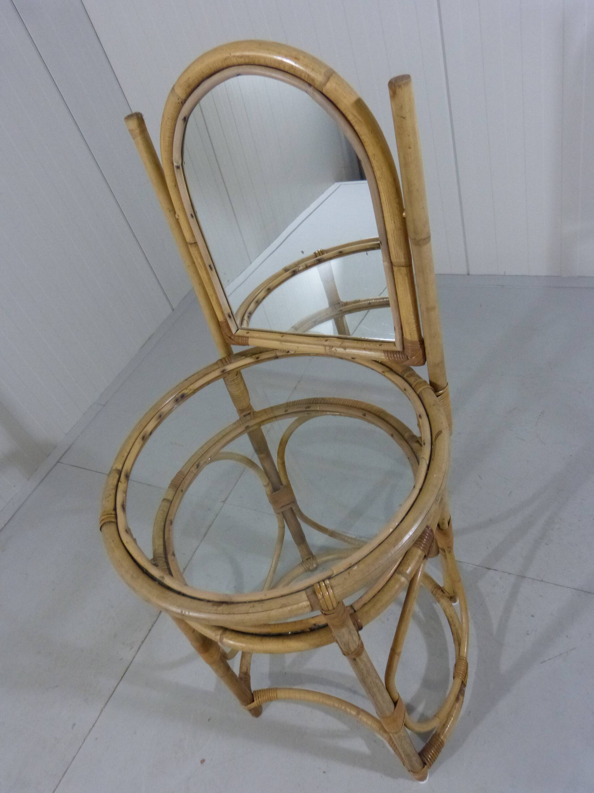 Vintage rattan dressing table 1970's