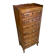 Antique louis xv style weekly chest wood 7 drawers & vintage metal handles