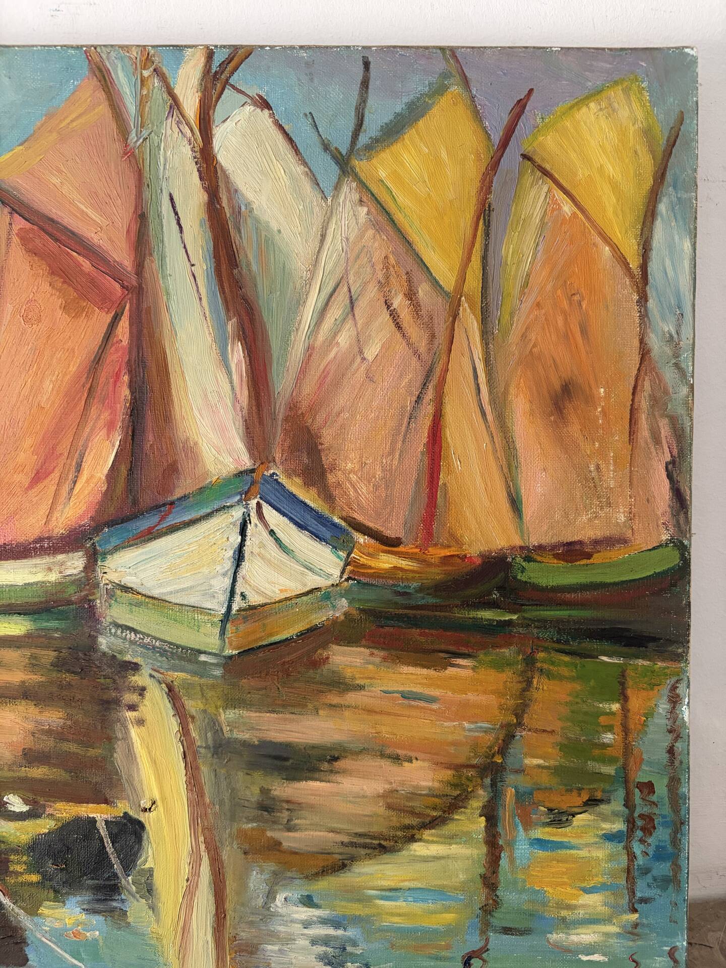 Marine - sailing boats, oil on canvas signed