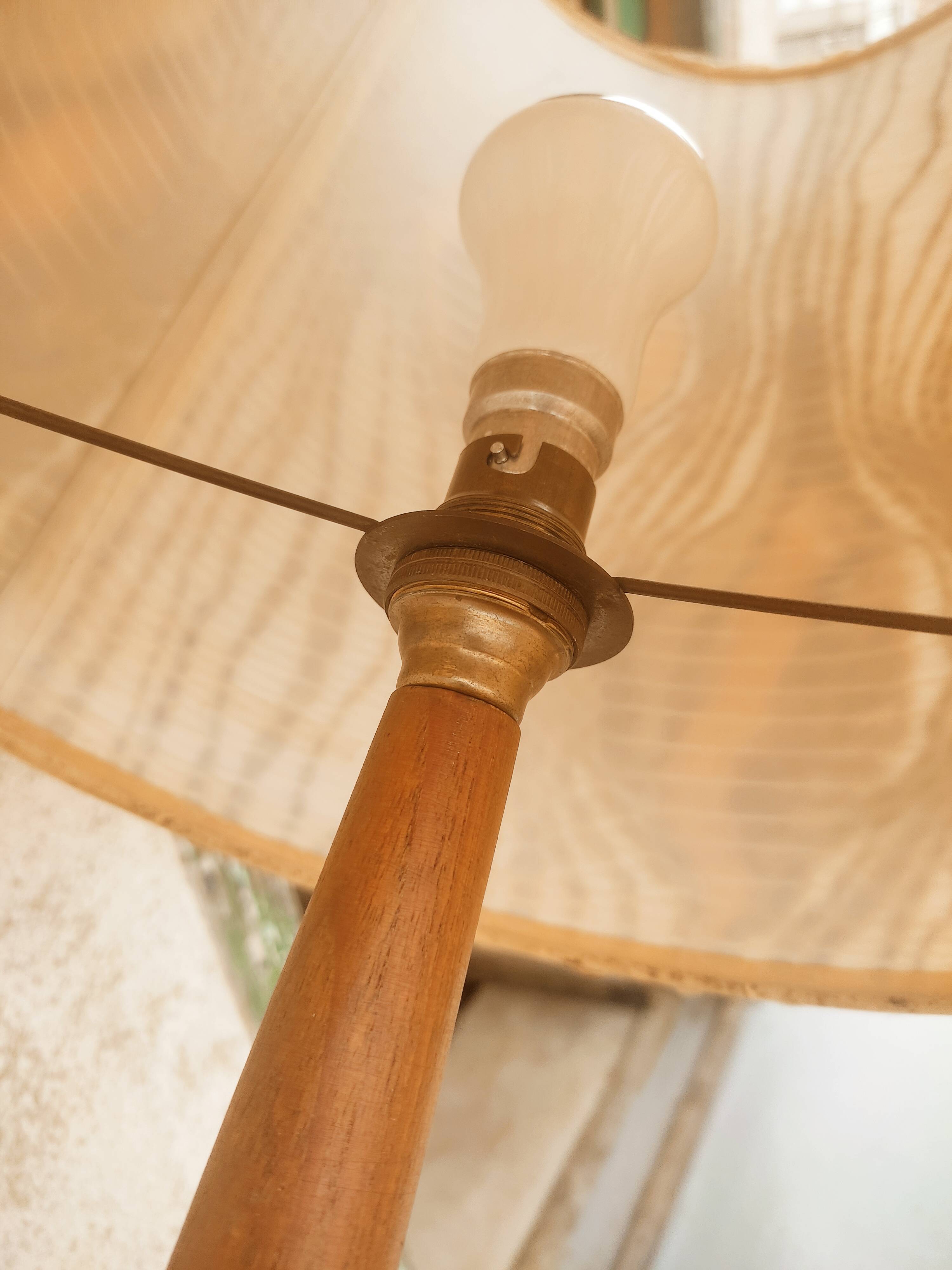 Scandinavian teak floor lamp