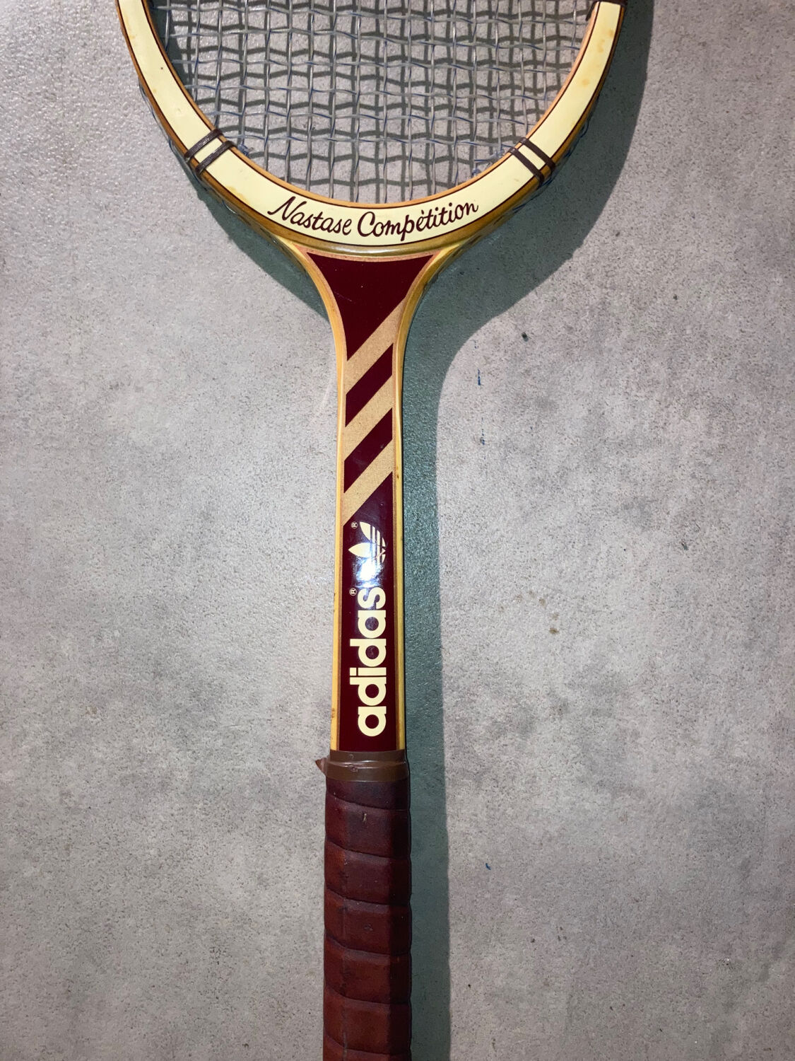Vintage Adidas Nastase Competition Tennis Racket + Zephyr Press