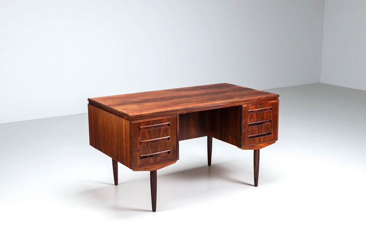 J. Svendstrup writing desk in rosewood A.P. Mobler Denmark 1960