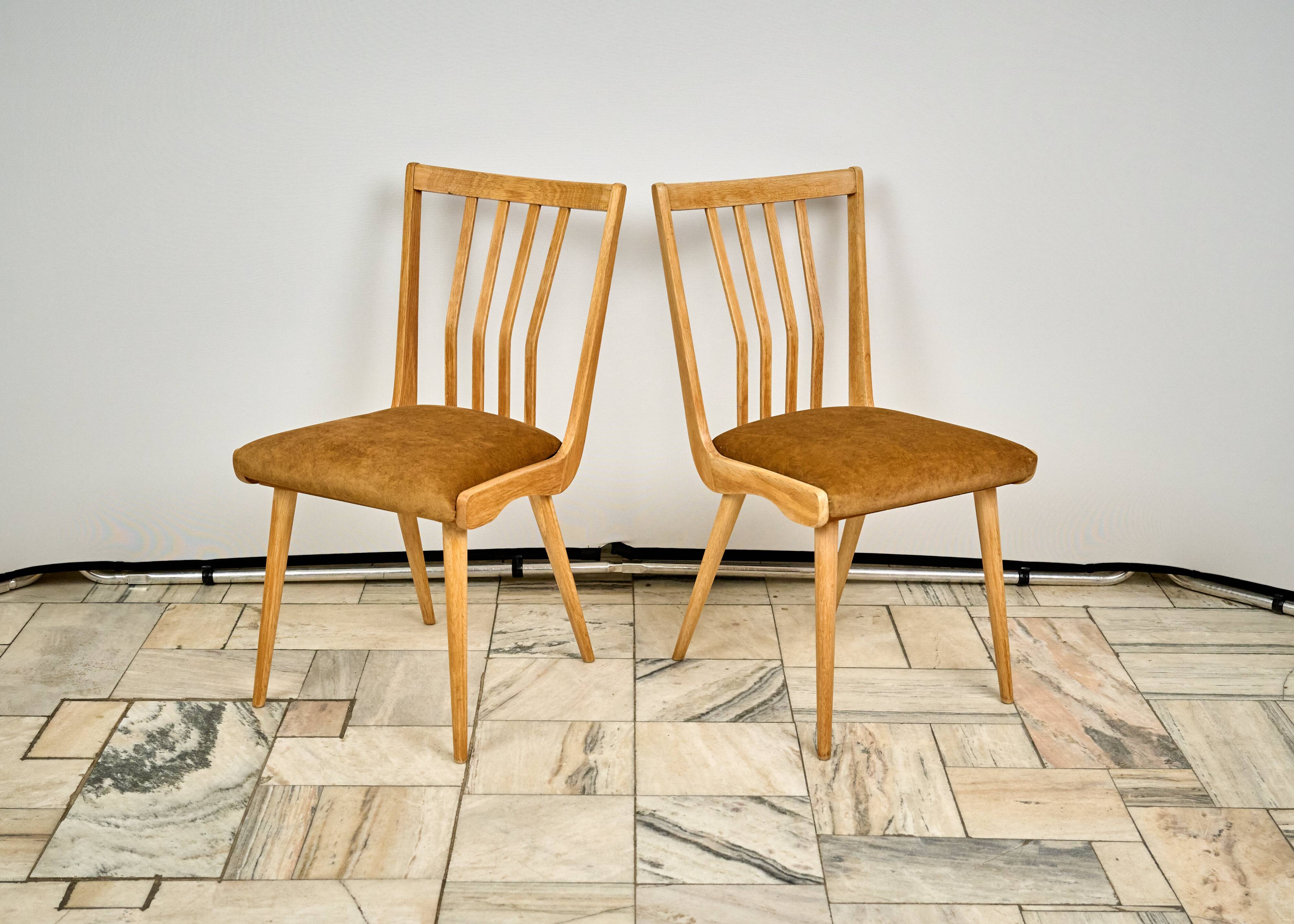 Set of 2 Dining Chairs, 1960s, Czechoslovakia