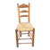 Neo-rustic chair in wood and wicker in the brutalist style by Charles Dudyoyut.