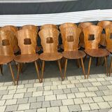 Set of 12 Baumann bistro gentiane dining chairs 1970