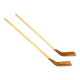 Pair of vintage wood hockey sticks