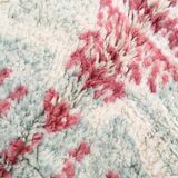 Moroccan Berber rug Boujaad blue mottled with colorful patterns 298x203cm